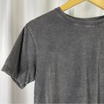 Colsie XS Small Oversized Boxy Acid Wash Charcoal Crewneck Crop Top Tee Shirt Gray Photo 3