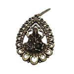 Gold Tone Buddha Dangle Earrings Open Work Hooks Decorative Backs 2" Photo 2