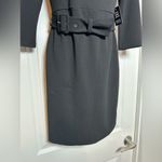 EXPRESS NWT  Classy Midi 3/4 Sleeve Women’s Belted Little Black Sheath Dress XS Photo 4