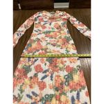 Sonnet James immy floral ribbed Long Sleeve sweater Dress Multicolor long midi S Pink Photo 5