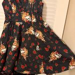 Hot Topic  Y2K Fit & Flare Dress - Iconic Skull Roses Rare Goth Pin Up Girl Sz L Photo 2
