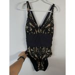 Alex Marie Mysterious Burnout One Piece Swim Suit Beige Black Paisley Women’s 16 Photo 13
