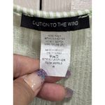 Caution to the Wind Green/White Stripe Ruffle Straps Short Dress Size Medium Photo 2