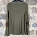 RDI  Sweater Womens Extra Large Green Brown V‎ Neck Elbow Pads Photo 3