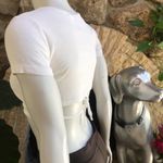 H & M Divided White Short Sleeve Crop Top with Tie Back Women's Size Small Photo 2