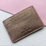 Kate Spade  Gold Glitter Card Holder Wallet NWT Photo 1