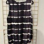 Acting Pro  Black & White Tie-Dye Tank NWT Size 2X Soft & Stretchy Photo 3