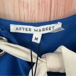 After Market  Royal Blue Lightweight Cream Ribbon Tank Top Photo 4