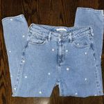 PacSun Blue Straight Leg Jeans with Playful Pattern Photo 0