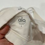 Alo Yoga Ribbed Sports Bra White Ivory Size Small Minimalist Activewear Photo 3
