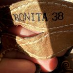 Spring Step  Bonita Wedge Sandals Leather Open Toe Floral Brown EU 38 US 7.5 Photo 4