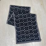 Coach Merino Wool Black and Gray Reversible Signature C’s Scarf Photo 1