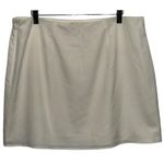 Abercrombie & Fitch White Polyester Side Slit Micro Mini Skirt Womens Size Large Photo 1