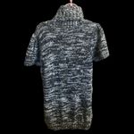 Ann Taylor  Women’s Large Black & White Short Sleeve Long Shrug Cardigan Sweater Photo 8