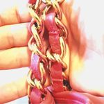 Kate Spade  Cobble Hill Andee Fushia Leather Satchel w/ Goldtone Chain Straps Photo 3