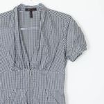 BCBGMAXAZRIA  Checkered Gingham Short Sleeve Sheath Dress Womens Size 4‎ Photo 1