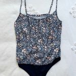Abercrombie & Fitch Front Tie Bodysuit - Navy/Floral - M Photo 0