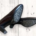 Calvin Klein Renni Snakeskin Burgundy Pump Heels Almond Round Toe Size 7.5 Photo 7