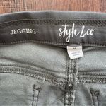 Style & Co khaki green pull on jeggings, size M Photo 4