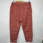 Anthropologie  Brand Coral Red Longshore Size M Cotton High Rise Cropped Pants Photo 2