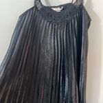Victoria's Secret Victoria Secret black accordion pleat slip with lace trim in size med. Photo 3