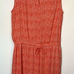 Hilary Radley  Women's Lined Layered Sheer Tunic Midi Dress Orange Size 6 Photo 0
