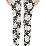 7 For All Mankind NWT High Rise Skinny Jeans 24 White Rose Jacquard Victorian Photo 0