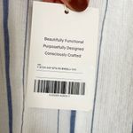 Everlane The Gauze Button Up Blue White Striped Blouse Organic Cotton XXS NWT Photo 4