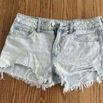 American Eagle  Light Wash Distressed Shortie Shorts Light Blue Size 4 Photo 12