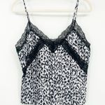 Victoria's Secret VS VTG Y2K Coquette Satin Lace Leopard Animal Print Cami Top L Photo 0