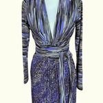 BCBG Max Azria Dress Womens Sz S A Line Wrap Long Sleeve Abstract Formal Party‍‍ Photo 0