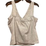 Woolrich  women’s tank stone color with tiny design circles of blue shades size M Photo 1