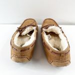 UGG  Dakota Moccasin Slipper Shearling Lined Chestnut Brown Suede 8 Photo 6