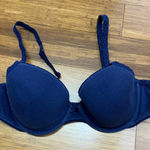 Aerie Navy Blue Lace Trim Bra Womens Size 36B Lightly Lined Adjustable Straps Photo 0