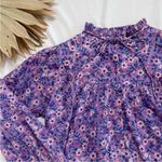 Emerson Fry India Collection Violet Purple Floral Wildflower Emmaline Blouse XS Photo 9
