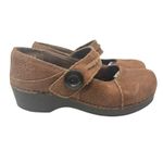 Dansko  Marcelle Mary‎ Jane Clog Shoes Suede Tan Brown Size 40 US 9.5 10 Photo 4