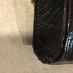 VINTAGE BLACK Clutch WITH gold chain Hardware is gold Photo 13