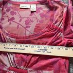 DKNY  top women’s size medium sheer pink floral long sleeve blouse VTG Y2K Photo 8