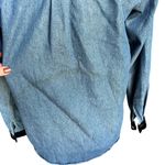 Notations Vintage Denim Button-Down with floral embroidery & velvet collar/cuffs Photo 4