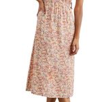 Rails  Constantine Multi Wildflower Floral Dress V Neck Smocked Tie Shoulders M Photo 0