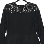Modest Formal Black Dress with Pearl Details Size Large Photo 10