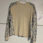 Sundry  WOMENS PAISLEY TEXTURED PULLOVER SWEATSHIRT SMALL BLUE Photo 1