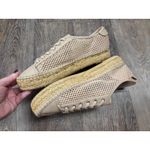 Marc Fisher  LTD Macey Perforated Sneaker Beige Tan Shoes Size 10 Photo 3