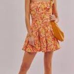 Free People NWOT Made Me Smile Printed Mini Dress Citrus Combo Photo 0