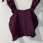 Wild Fable Purple Ribbed Tank Top (cropped fit) Photo 3
