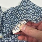 Gap Lyocell A-Line Summer Dress Blue & White Casual Swing Midi Dress Photo 5