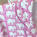 Pink Elephant Buttoned Collar Pajama Top Size M Photo 1