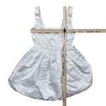 Lulus NWOT  XS Regal Cutie White Satin Square Neck Bubble-Hem Mini Dress Photo 4