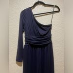 Susana Monaco NEW  One Shoulder Long Sleeve Jumpsuit Midnight Navy Size S Photo 4