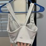 Alo Yoga White Alosoft Ribbed Chic Bra Tank Photo 1
